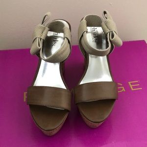 Nude/tan wedges Size 7.5 (fit like size 7)